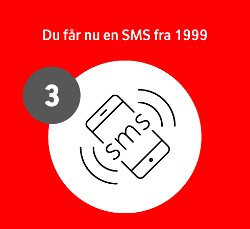 Trin 3 - Modtag SMS fra 1999 med instruktion