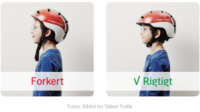 Dreng med cykelhjelm